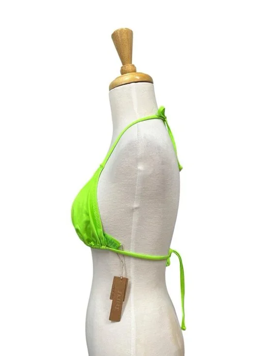 SKIMS Neon Lime Triangle Bikini Top - Picture 2 of 8